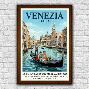 Vintage 1960s Venice, Italy Travel Poster