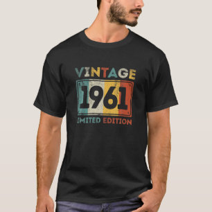 Vintage 1961 60 Years Old Retro 60Th Birthday For T-Shirt