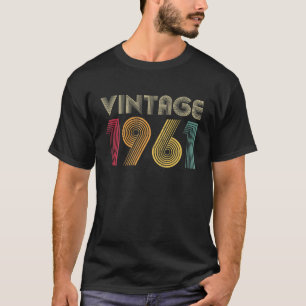 Vintage 1961 60Th Birthday Retro Men Women 60 Year T-Shirt