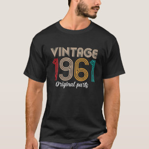 Vintage 1961 61st Birthday Gifts Retro Vintage 61 T-Shirt
