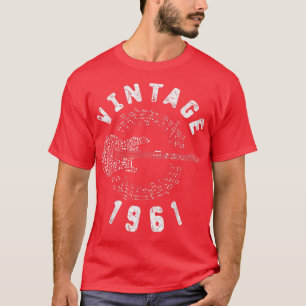 Vintage 1961 Birthday Limited Edition Guitar Music T-Shirt