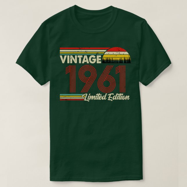 Vintage 1961 Birthday Shirt Limited Edition 1961 B (Design Front)