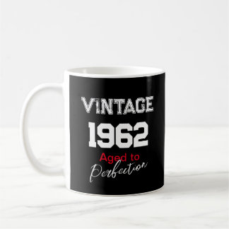 Vintage 1962 Aged to Perfection Happy Birthday Coffee Mug