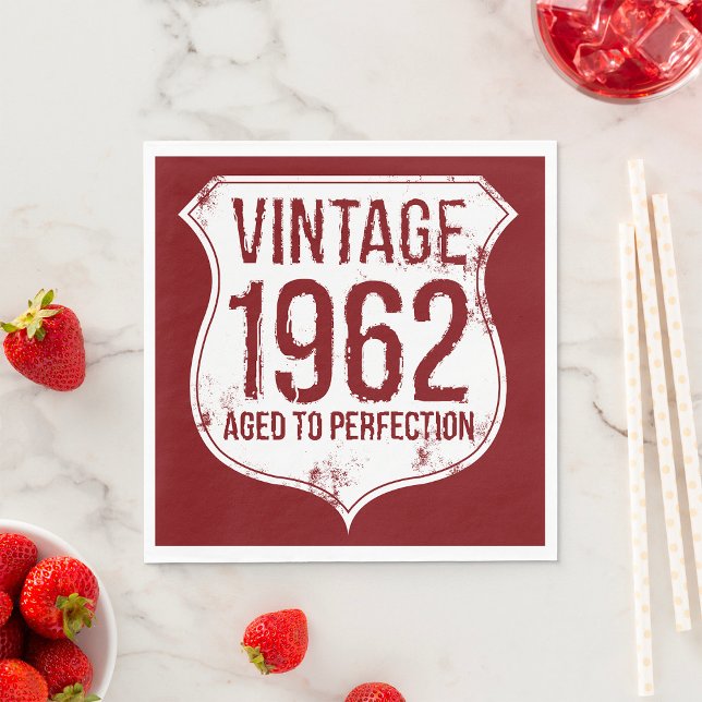 Vintage 1962 Aged To Perfection Napkin (Creator Uploaded)