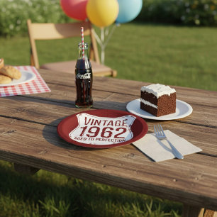 Vintage 1962 Aged To Perfection Paper Plate