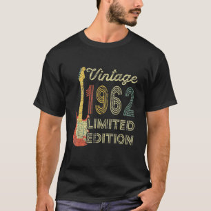 Vintage 1962 Birthday , Guitar 60th Birthday T-Shirt