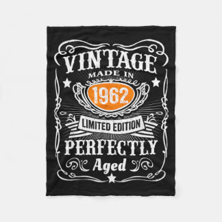 Vintage 1962 Lied Edition 65 Year Old Gifts 65th Fleece Blanket