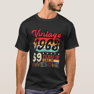 Vintage 1963 59Th Birthday Legend Bday 59 Year Old T-Shirt