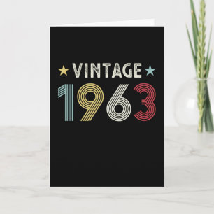 Vintage 1963 60th Birthday Gift 60 years old Card