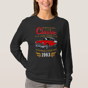 Vintage 1963 Birthday Classic Car For Legends Born T-Shirt