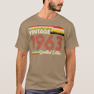 Vintage 1963 Birthday Shirt Limited Edition 1963 B