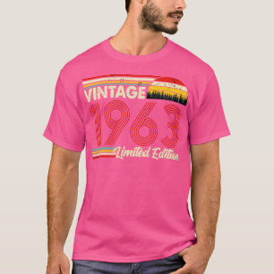 Vintage 1963 Birthday Shirt Limited Edition 1963 B