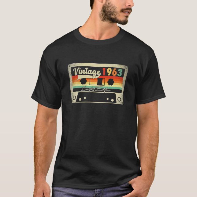 Vintage 1963 Limited Edition 60th Birthday T-Shirt (Front)