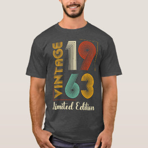 Vintage 1963 Limited Edition 60th Birthday T-Shirt