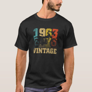 Vintage 1963 motocross racer dirt bike rider 60th T-Shirt