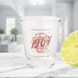 Vintage 1964 60th birthday party gift drinks shot glass