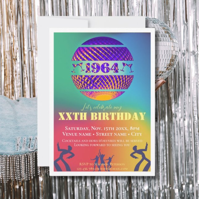 Vintage 1964 61st birthday party  invitation (Creator Uploaded)