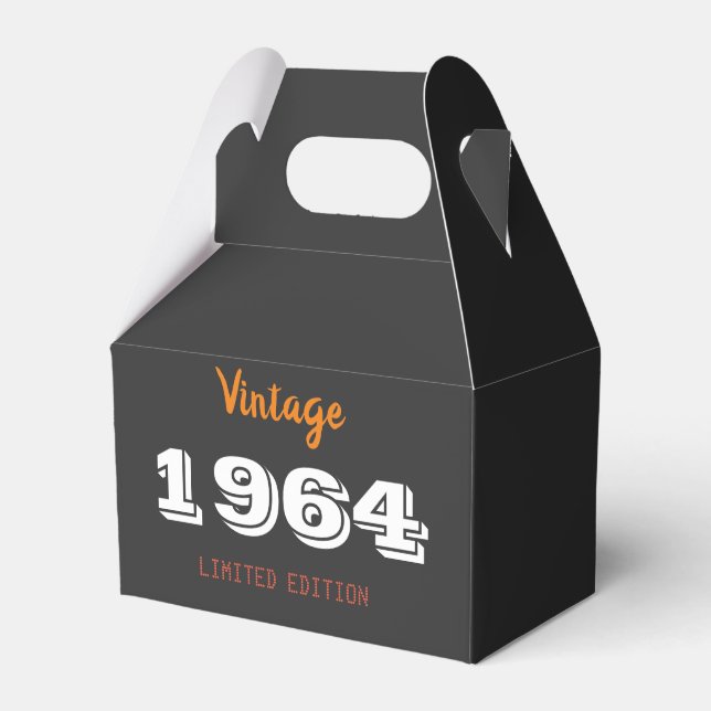 Vintage 1964 – 62th Birthday  Limited Edition Favour Box (Front Side)