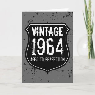 Vintage 1964 aged to perfection greeting card men