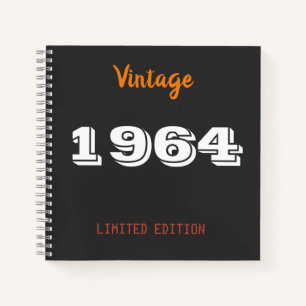 Vintage 1964 limited edition 60th Birthday Gift Notebook