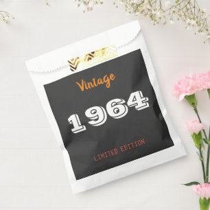 Vintage 1964 Limited Edition 62nd Birthday Party  Favour Bags