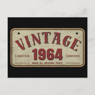 Vintage 1964 Limited Edition All Original Parts Postcard