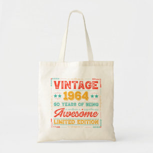 Vintage 1964 Made in 1964 60th Birthday 60 Years  Tote Bag