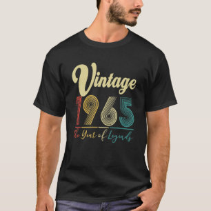 Vintage 1965 57Th Birthday 57 Years Old Gift Men W T-Shirt