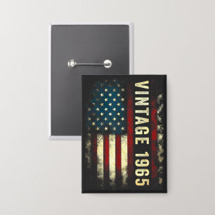 Vintage 1965 60 Year Old American Flag 60th Birth