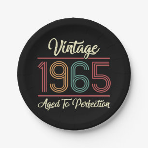 Vintage 1965 60th Birthday Paper Plate