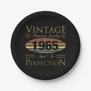 Vintage 1965 60th Birthday Paper Plate