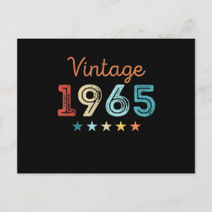 Vintage 1965 60th Birthday Retro Gift 60 year old Postcard