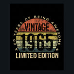 Vintage 1965 Limited Edition 60-year-old Gifts 60t Poster<br><div class="desc">Vintage 1965 Limited Edition 60-year-old Gifts 60th Birthday</div>