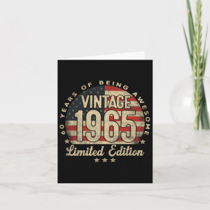 Vintage 1965 Limited Edition 60-year-old Gifts Usa Card