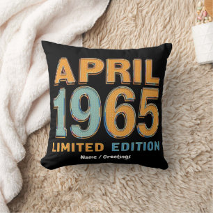 Vintage 1965 Limited Edition 60th Birthday Gift  Cushion