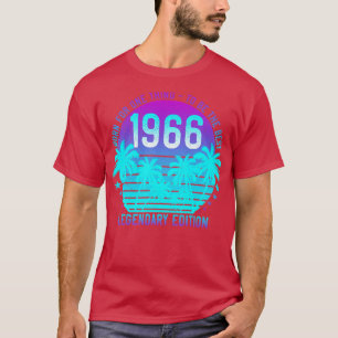 Vintage 1966 Birthday 55th Aesthetic Sunset Palm T-Shirt