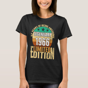 Vintage 1966 Legendary Limited Edition 57 Year Old T-Shirt