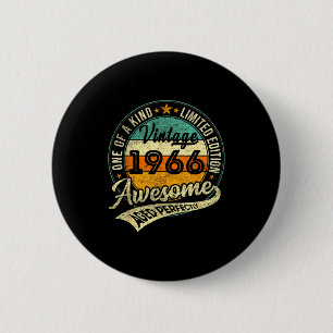 Vintage 1966 Limited Edition 60 Year Old 60th Birt 6 Cm Round Badge