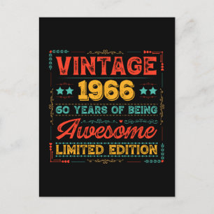 Vintage 1966 Made in 1966 60th Birthday 60 Years  Postcard