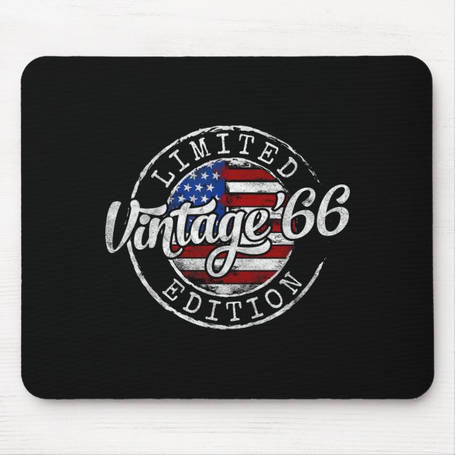 Vintage 1966 Stamp 60th Birthday Design Mouse Pad (Front)