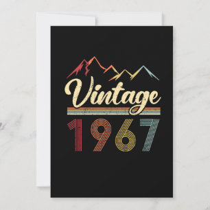 Vintage 1967 54th Birthday Retro 54 Years Old Invitation