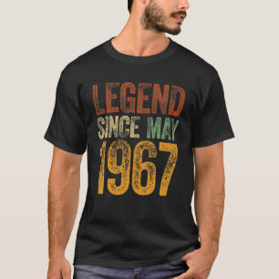 Vintage 1967 Birthday May Born Legend Since 1967 T-Shirt