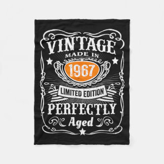 Vintage 1967 Lied Edition 60 Year Old Gifts 60th Fleece Blanket