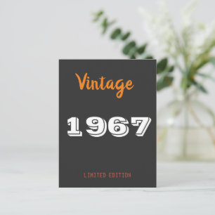 Vintage 1967 Limited Edition Birthday Postcard 