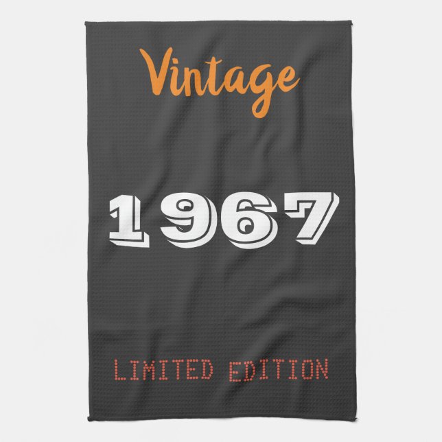 Vintage 1967 limited  edition Gift Tea Towel (Vertical)