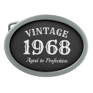 Vintage 1968 Aged to perfection 50th Birthday Belt Buckles