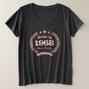 Vintage 1968 Aged to perfection pink plus size T-Shirt