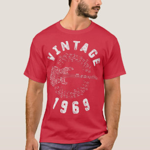 Vintage 1969 Birthday Limited Edition Guitar Music T-Shirt