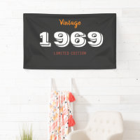 Vintage 1969 Limited Edition Gift Banner – Retro