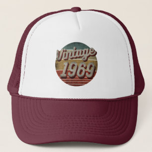 VINTAGE 1969 MEN WOMEN BIRTHDAY GIFT TRUCKER HAT